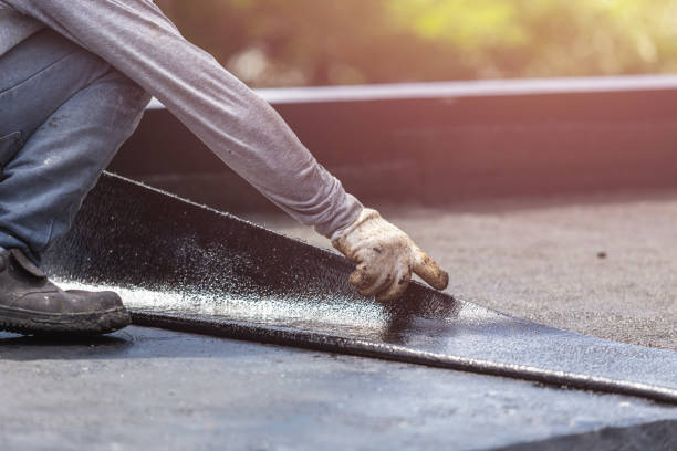 Professional Basement Waterproofing technician working in Knightstown, IN